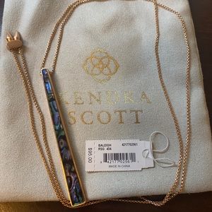 Kendra Scott Baleigh Rose Gold Abalone Necklace